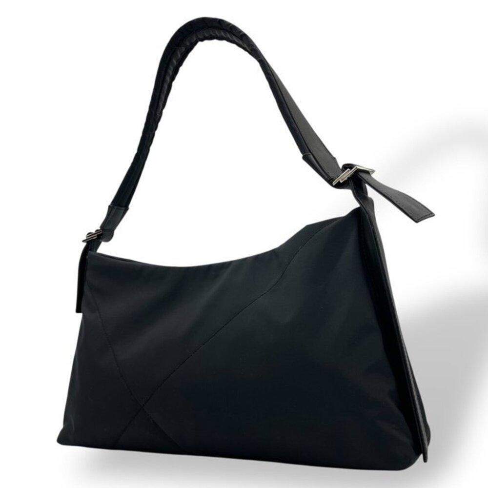 Salvatore Ferragamo shoulder bag in nylon and leather with black silver hardw...